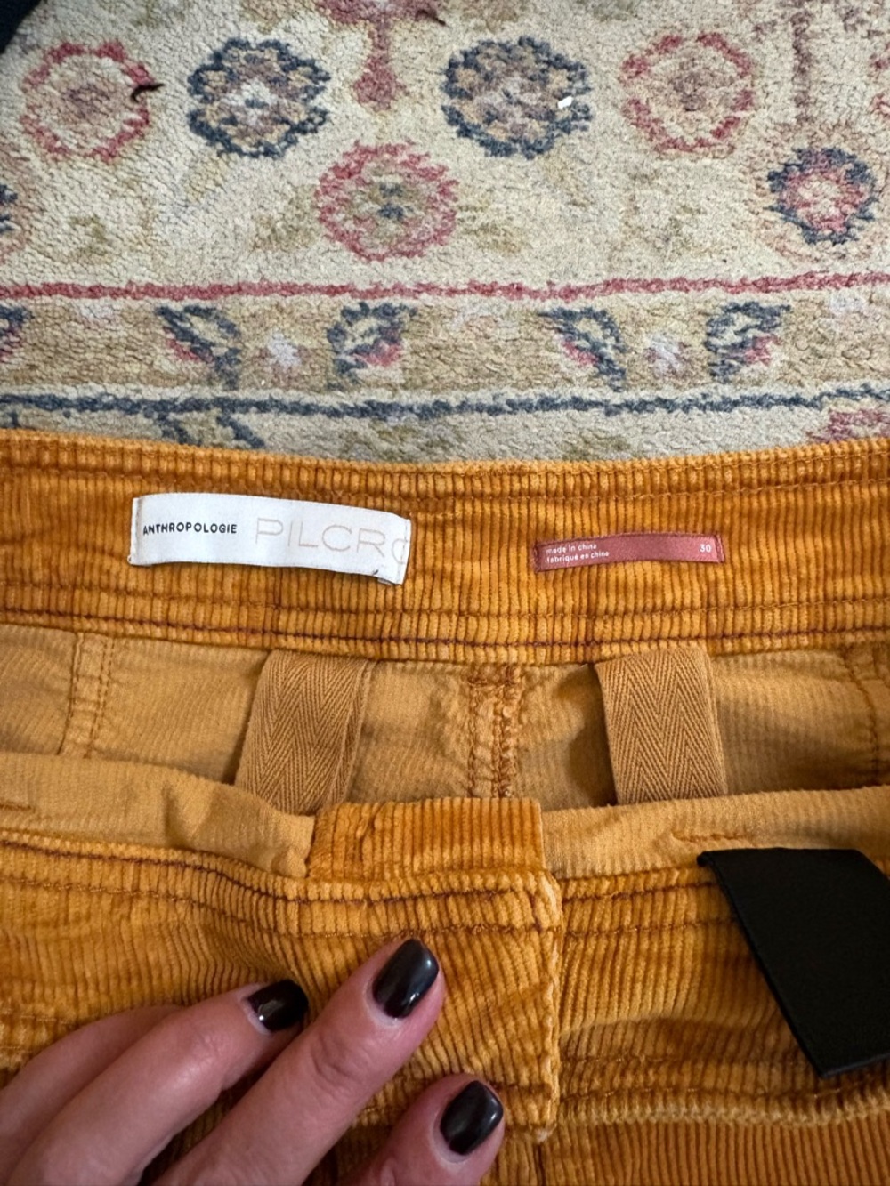 Anthropologie Pilcro Corduroy Pants in Mustard Gold - Picture 2 of 7